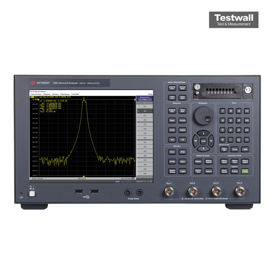 Keysight Technologies E5071C-280 9KHz - 8.5GHz Network Analyser (2 Port)